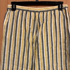 Striped Yellow and Gray Women's Pants
